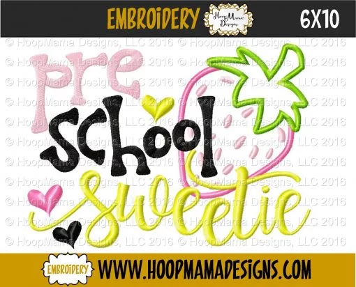 Preschool Sweetie - Embroidery and Cutting Options - Image 4