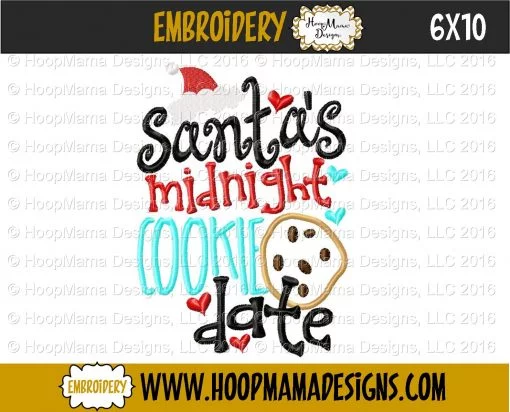 Santa's Midnight Cookie Date - Embroidery and Cutting Options - Image 4