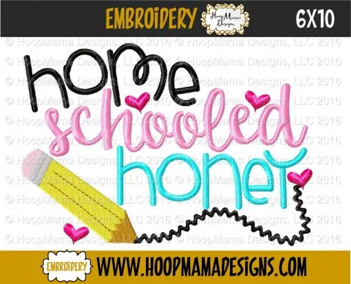 Home Schooled Honey - Embroidery and Cutting Options - Image 4