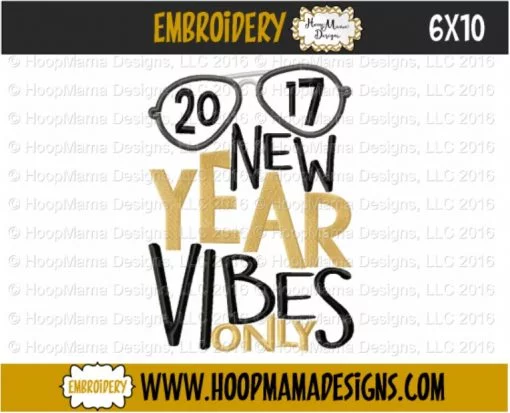 New Year Vibes Only - Embroidery and Cutting Options - Image 4