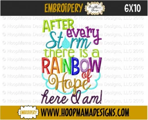 After Every Storm There Is A Rainbow Of Hope - Embroidery and Cutting Options - Image 5
