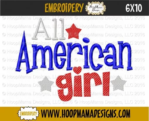 All American Girl - Embroidery and Cutting Options - Image 4