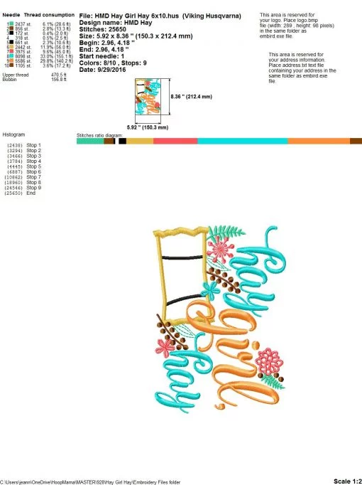 Hay Girl Hay - Embroidery and Cutting Options - Image 9