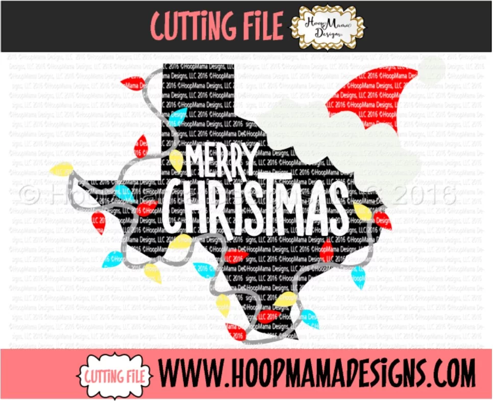 Merry Christmas - TEXAS - Embroidery and Cutting Options - Image 5