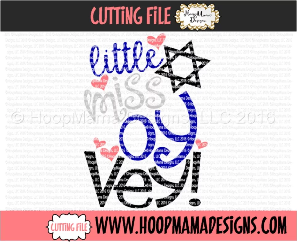 Little Miss Oy Vey - Embroidery and Cutting Options - Image 5