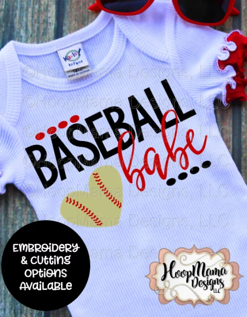 Baseball Babe - Embroidery and Cutting Options