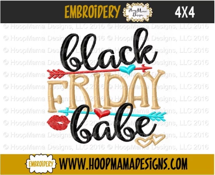 Black Friday Babe - Embroidery and Cutting Options - Image 3