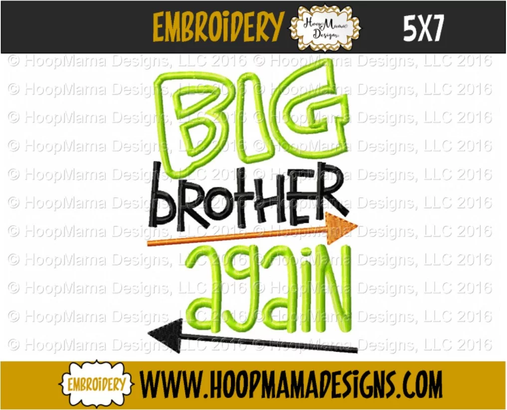 Big Brother Again - Embroidery and Cutting Options - Image 2