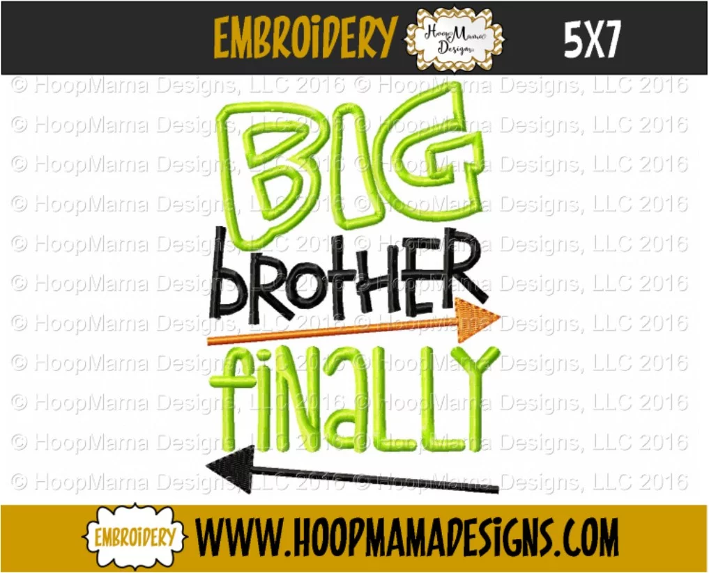 Big Brother Finally - Embroidery and Cutting Options - Image 2