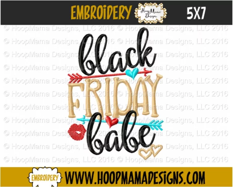 Black Friday Babe - Embroidery and Cutting Options - Image 2