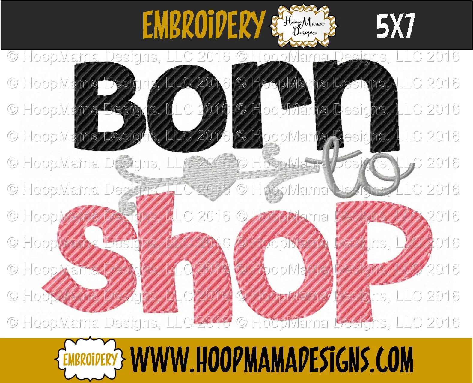 Born To Shop - Embroidery and Cutting Options - Image 2