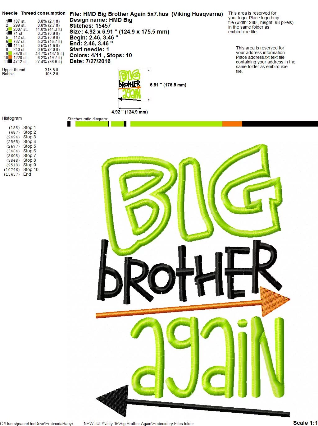 Big Brother Again - Embroidery and Cutting Options - Image 7