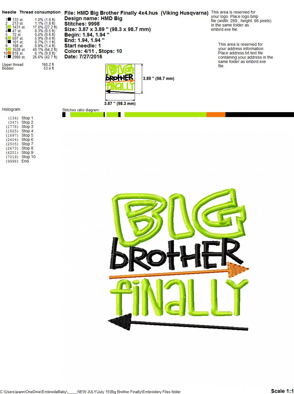 Big Brother Finally - Embroidery and Cutting Options - Image 6