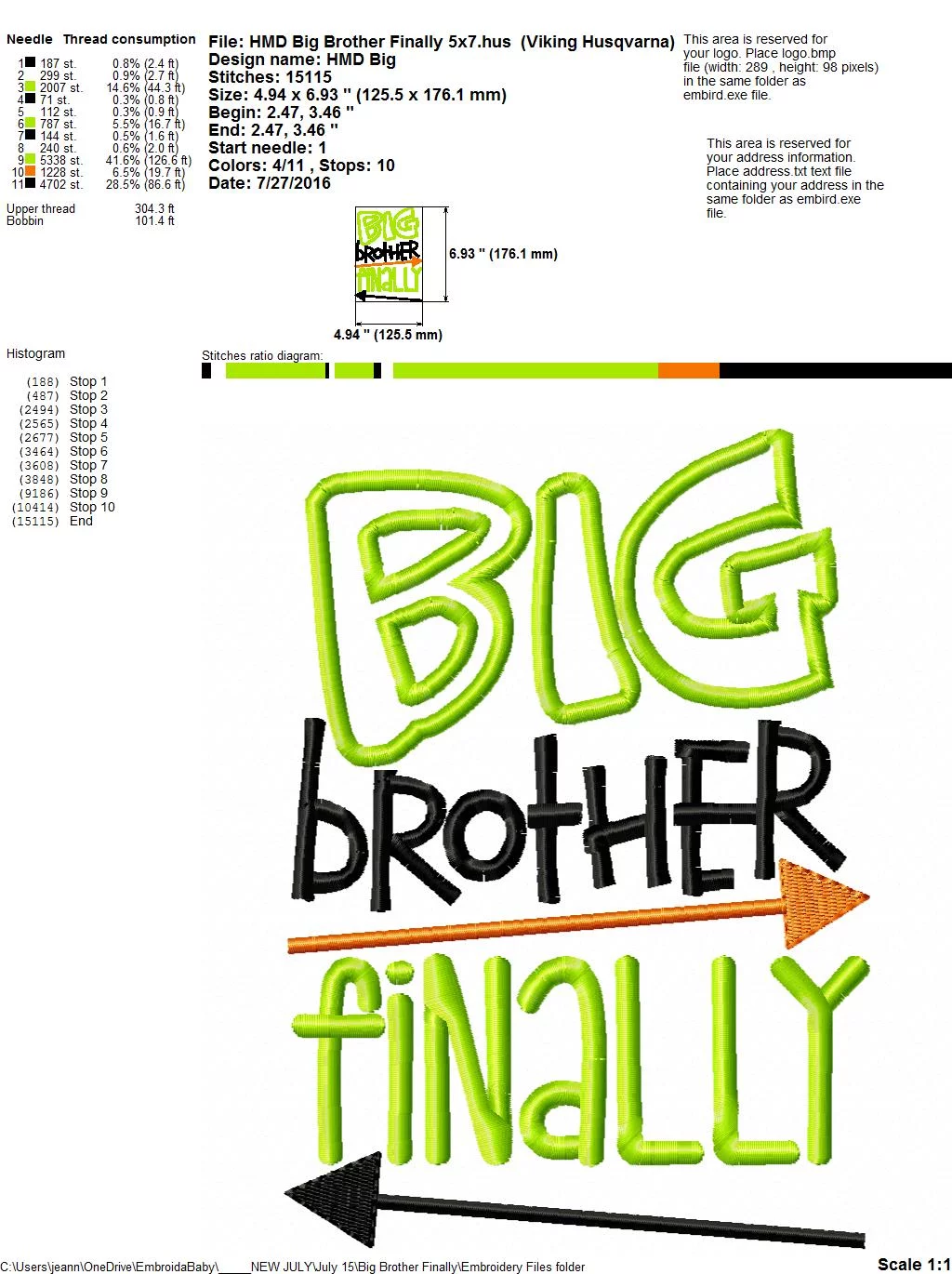 Big Brother Finally - Embroidery and Cutting Options - Image 7