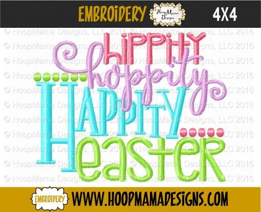 Hippity Hoppity Happity Easter - Embroidery and Cutting Options - Image 3