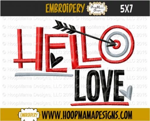 Hello Love BOY - Embroidery and Cutting Options - Image 2