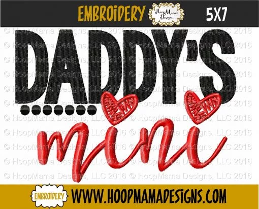 Daddy's Mini - Embroidery and Cutting Options - Image 2