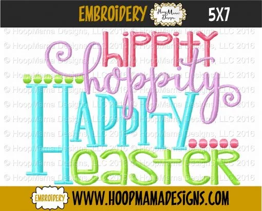 Hippity Hoppity Happity Easter - Embroidery and Cutting Options - Image 2