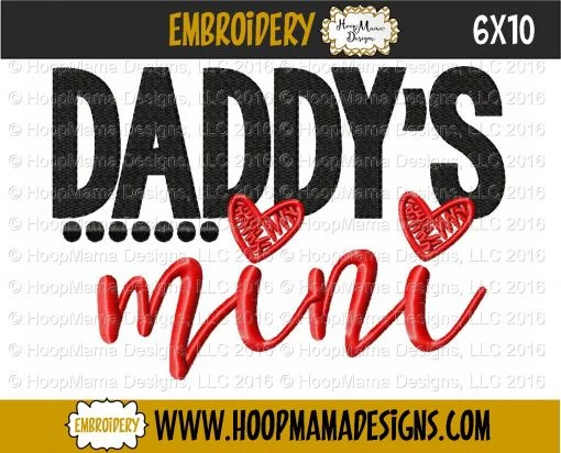 Daddy's Mini - Embroidery and Cutting Options - Image 4