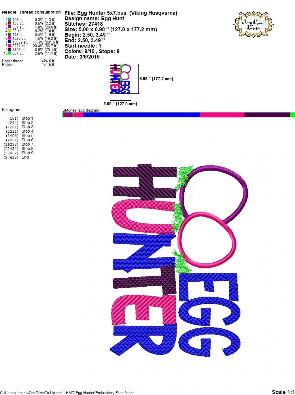 Egg Hunter - Embroidery and Cutting Options - Image 7