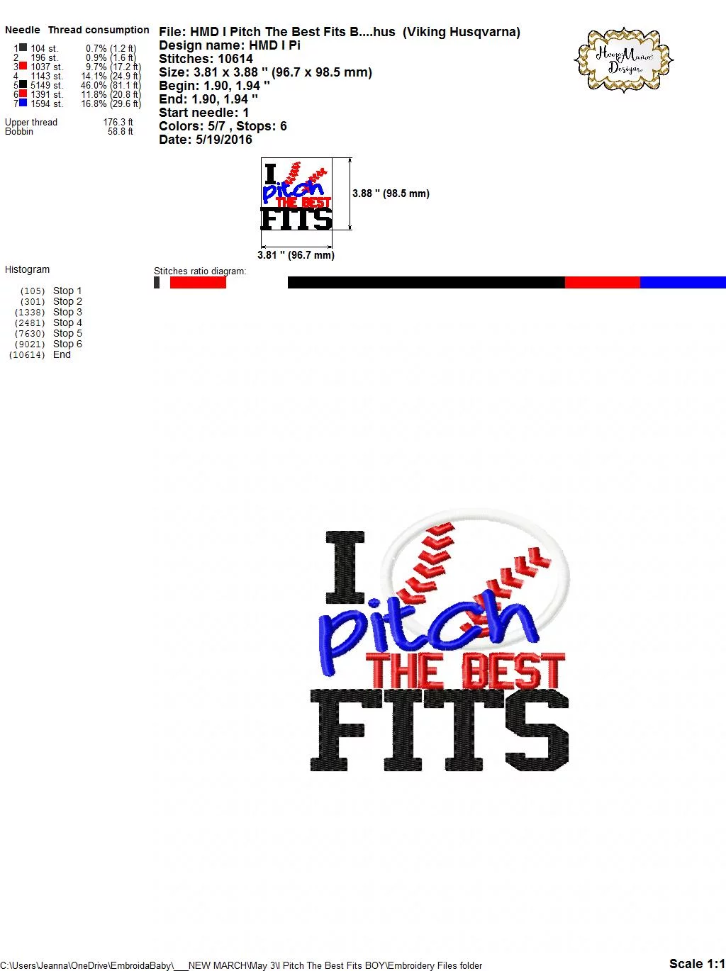 I Pitch The Best Fits BOY - Embroidery and Cutting Options - Image 6