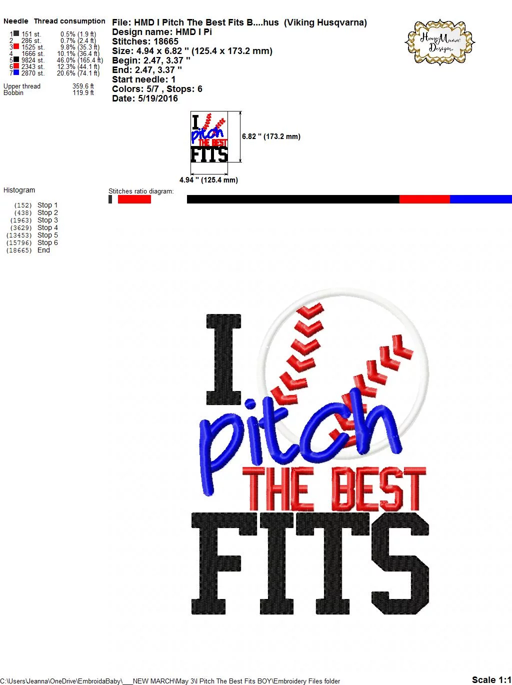 I Pitch The Best Fits BOY - Embroidery and Cutting Options - Image 7