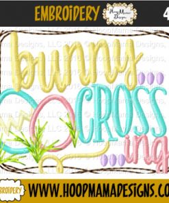 Download Bunny Crossing - Embroidery and Cutting Options - HoopMama