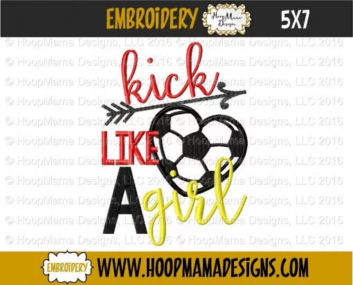 Kick Like A Girl - Embroidery and Cutting Options - Image 2
