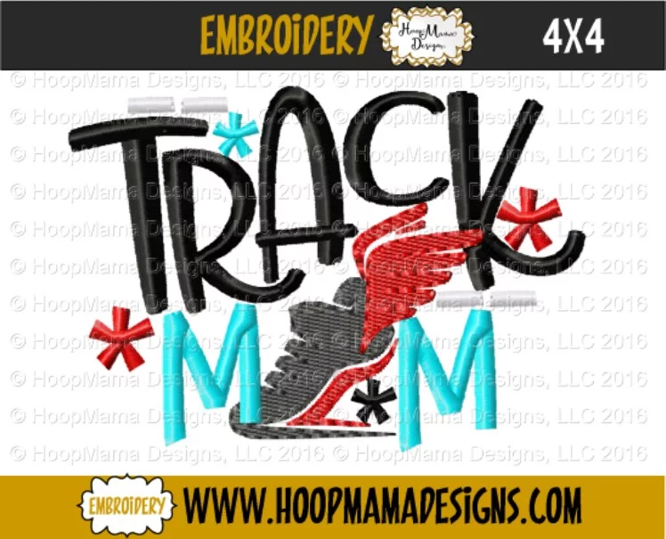 Track Mom - Embroidery and Cutting Options - Image 3