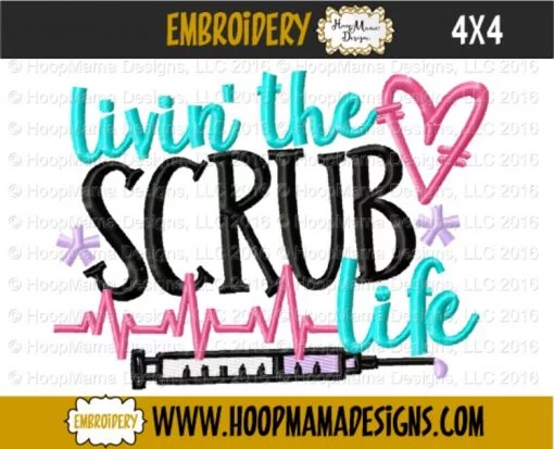 Livin' The Scrub Life - Embroidery and Cutting Options - Image 3