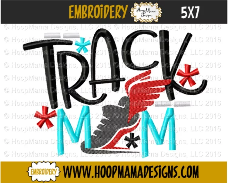 Track Mom - Embroidery and Cutting Options - Image 2