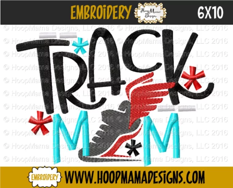 Track Mom - Embroidery and Cutting Options - Image 4