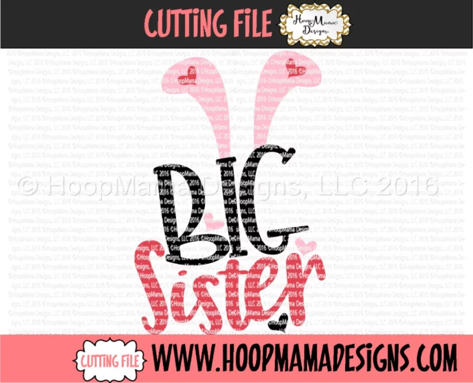 Big Sister BUNNY - Embroidery and Cutting Options - Image 5
