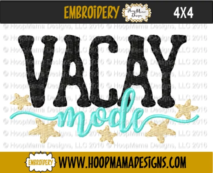 Vacay Mode - Embroidery and Cutting Options - Image 3