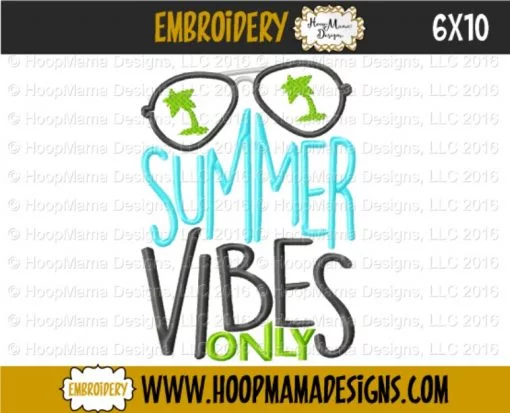 Summer Vibes Only - Embroidery and Cutting Options - Image 4