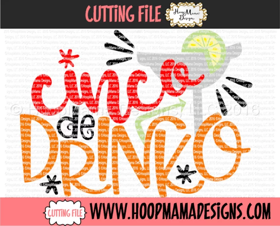 Cinco De Drinko - Embroidery and Cutting Options - Image 5