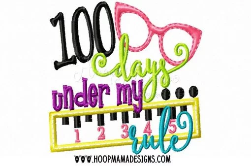 100 Days Under My Rule- Embroidery and Cutting Options - Image 3