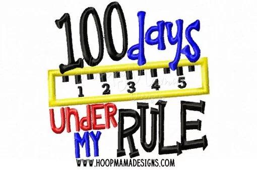 100 Days Under My Rule- Boy-Embroidery and Cutting Options - Image 3