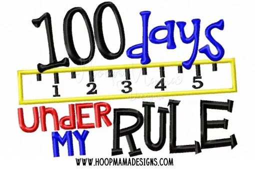 100 Days Under My Rule- Boy-Embroidery and Cutting Options - Image 4