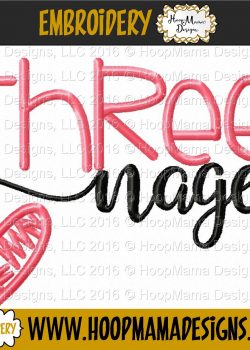 Three Nager - Embroidery and Cutting Options - HoopMama