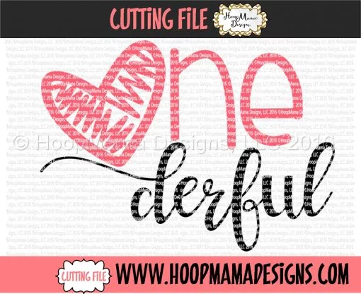 One Derful - Embroidery and Cutting Options - Image 5