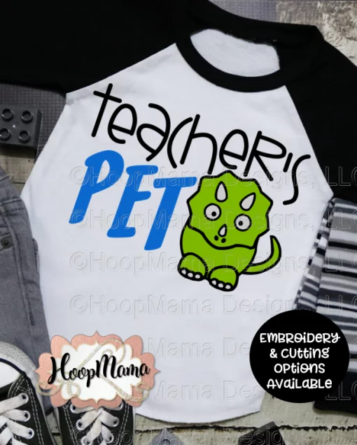 Teacher's Pet BOY - Embroidery and Cutting Options
