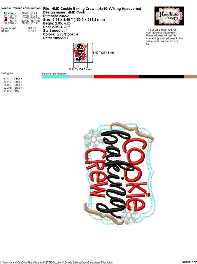 Cookie baking crew  embroidery and cutting options  hoopmama Cookie baking crew  embroidery and cutting options  hoopmama