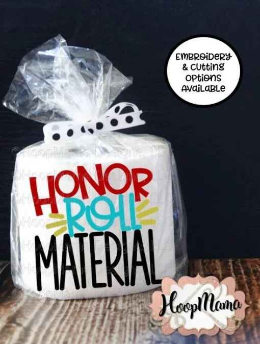 Honor ROLL Material - Embroidery and Cutting Options