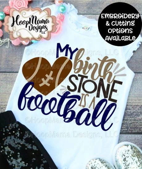 Birthstone Sports Bundle Embroidery & Cutting Bundle - Image 2