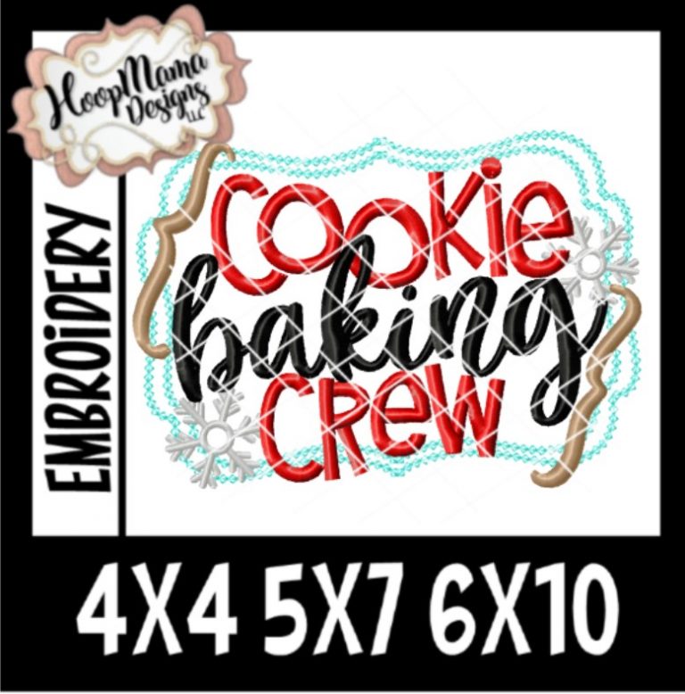 Cookie baking crew  embroidery and cutting options  hoopmama Cookie baking crew  embroidery and cutting options  hoopmama