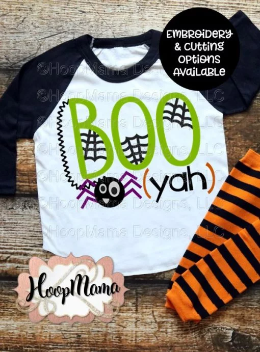 Boo Yah - Embroidery and Cutting Options