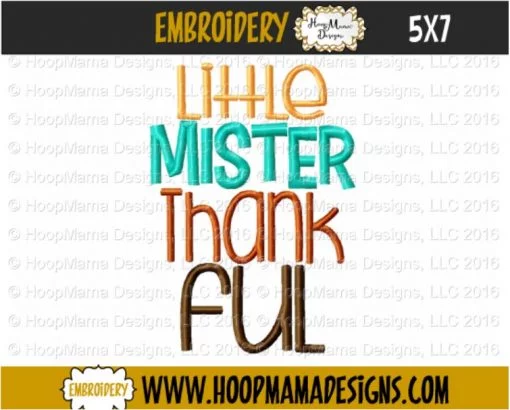 Little Mister Thankful - Embroidery and Cutting Options - Image 2