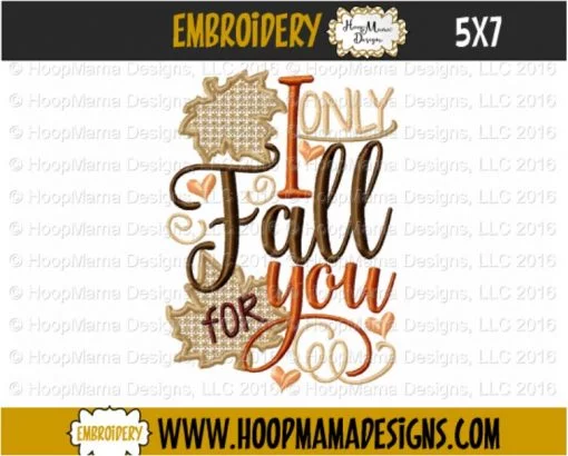 I Only Fall For You - Embroidery and Cutting Options - Image 2