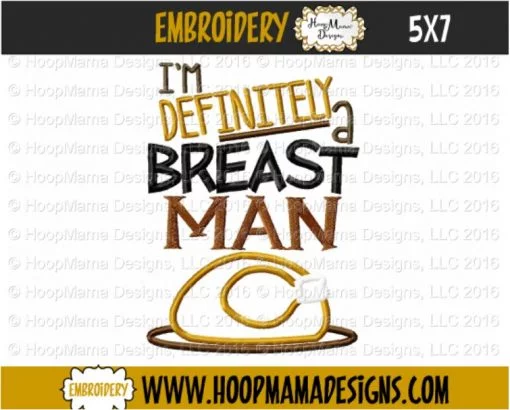 I'm Definitely A Breast Man - Embroidery and Cutting Options - Image 2